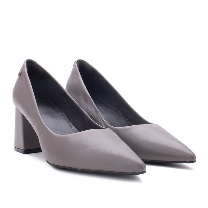 Scarpin Amalia Salto Bloco Cinza | Salto Sete