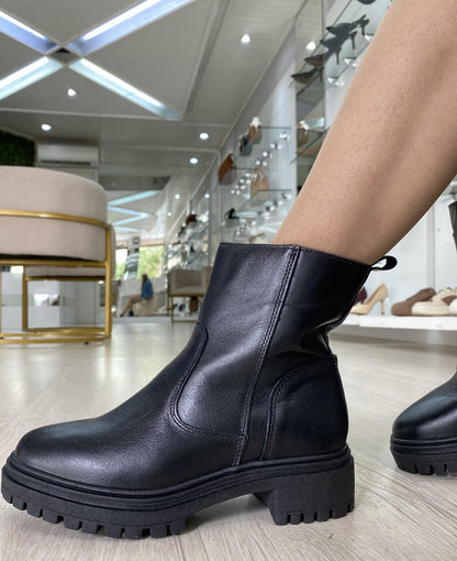 Bota Aurora Rebel Zip couro capa removível | Salto Sete