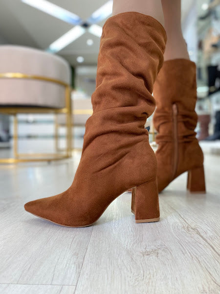 Bota Feminina Elegance Noir Slouch | Salto Sete