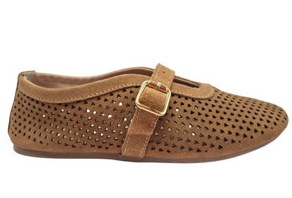 Sapatilha Feminina Couro Design Vazado | Salto Sete