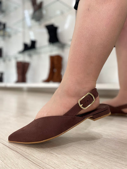 SLINGBACK VITORIA SEM SALTO EM CAMURÇA