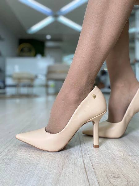 Scarpin Supreme Nude Bico Fino | Salto Sete