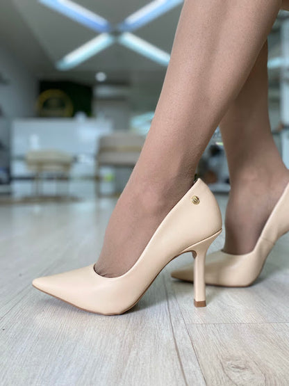 Scarpin Supreme Nude Bico Fino | Salto Sete