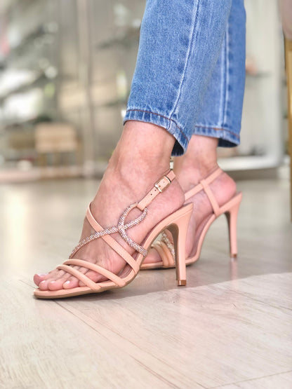 Sandália Glam Strass salto 9cm | Salto Sete