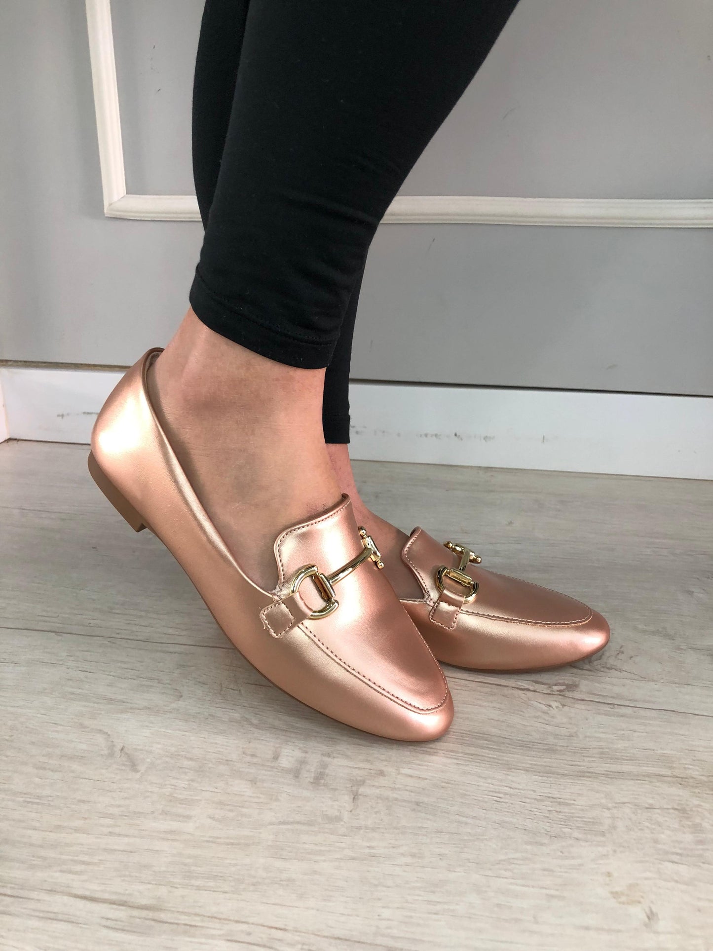 Loafer Sua Cia Metalic Cobre | Salto Sete