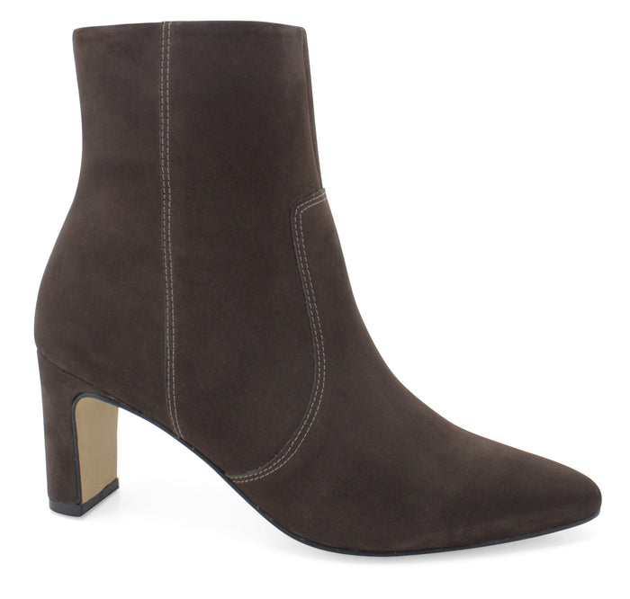 Bota Feminina Couro Nyra Marrom Salto Bloco | Salto Sete