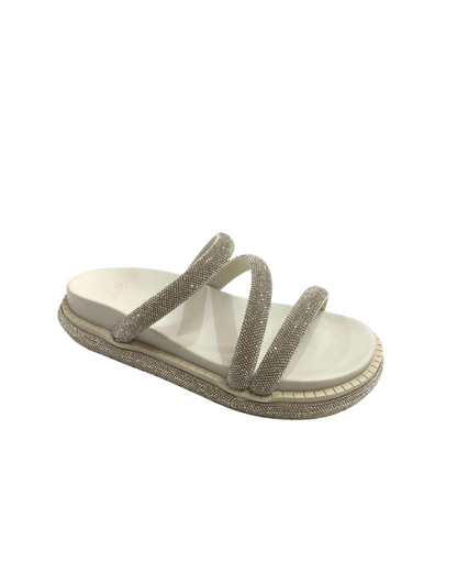 Papete Liz Tira Colmeia Cristal Off White | Salto Sete