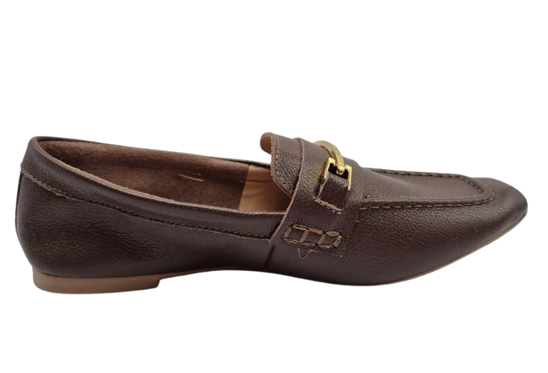 Mocassim Feminino Amoh Elegance Marrom | Salto Sete