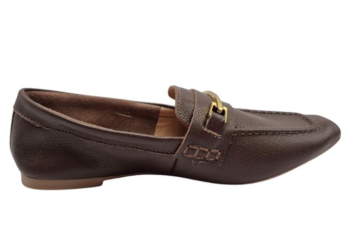 Mocassim Feminino Amoh Elegance Marrom | Salto Sete