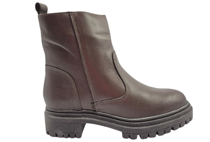 Bota Couro Aurora Rebel Zip Capa Removível | Salto Sete