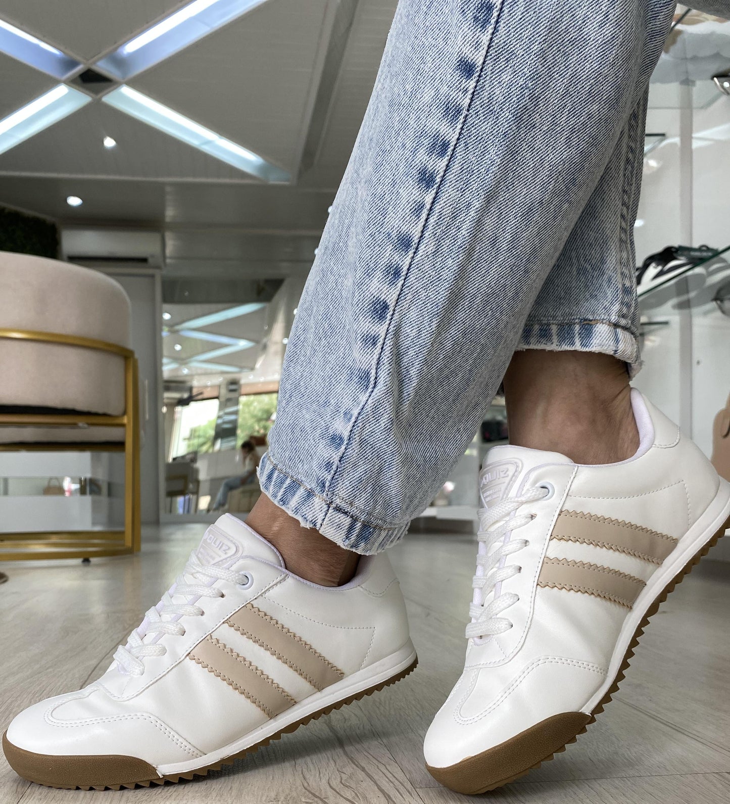 Tênis Casual Classic Line Branco | Salto Sete