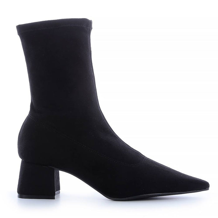 Bota Zatz Suede Stretch Cano Médio | Salto Sete