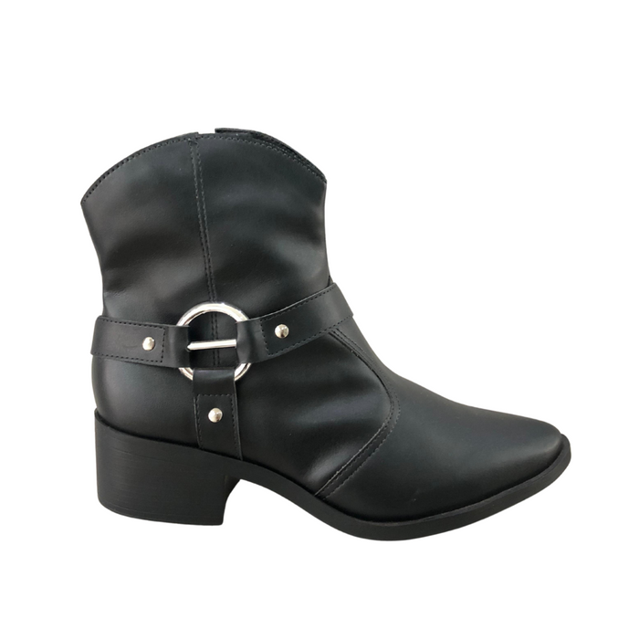 Bota Western com Fivela Preta | Salto Sete